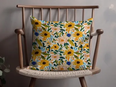 Vibrant Floral Pattern Cushion for Home Decor Enthusiasts