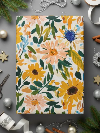 Vibrant Floral Gift Wrapping Paper Perfect for Any Occasion