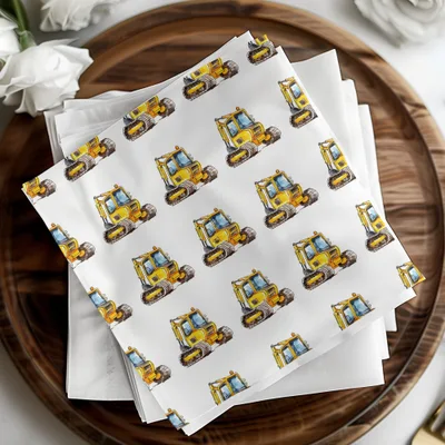 Yellow Excavator Seamless Pattern, Construction Vehicles, Digital Download, Kids Fabric, Scrapbooking Paper, Trucks, Construction Theme - Moore and Mountain