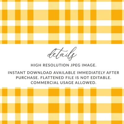 Yellow Gingham Digital Paper, Seamless Checkered Pattern, Fabric Texture, 12x12 JPEG, Scrapbooking Paper, Commercial Use - Moore and Mountain