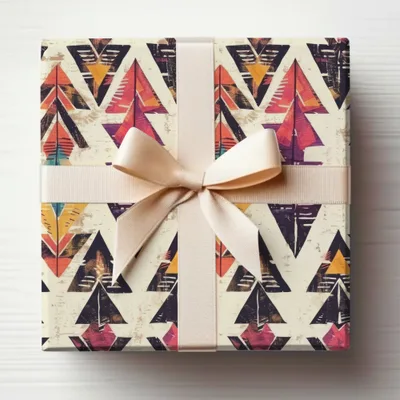 Colorful Geometric Patterned Gift Wrap Paper